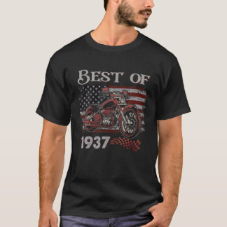ヴィンテージ1937年最高のバイクバルトの米国国旗 Tシャツ