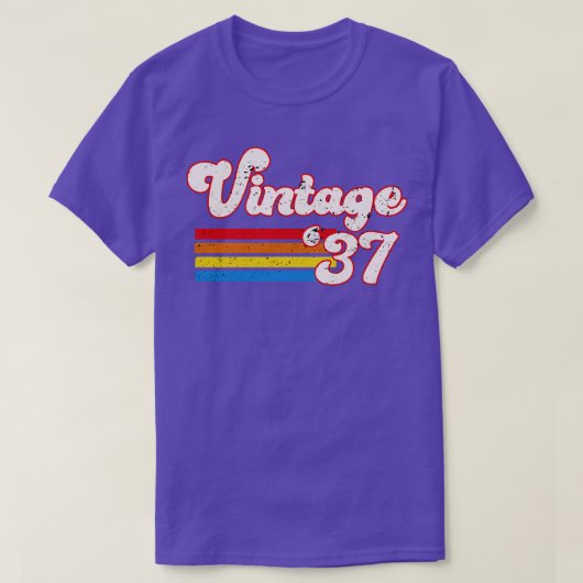 ヴィンテージ1937誕生日シャツレトロ37誕生日シェル Tシャツ (デザイン正面)