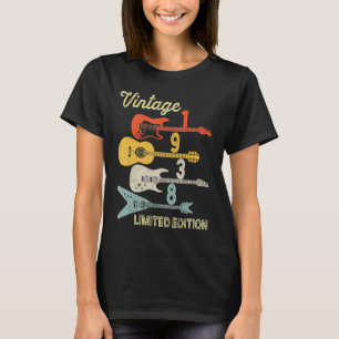ヴィンテージ1938誕生日ギター84誕生日 Tシャツ