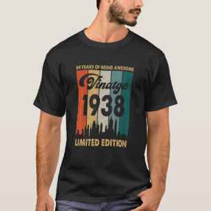 ヴィンテージ1938 84番目の誕生日レトロ84年 Tシャツ