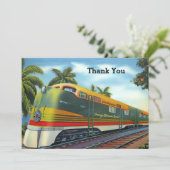 ヴィンテージ1939オレンジブロッサムスペシャルフロリダ列車 サンキューカード (スタンド正面)