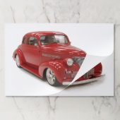 ヴィンテージ1939レッドクーペ紙ランチョンマット ペーパーパッド (折り畳み)