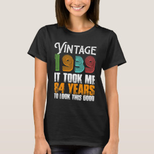 ヴィンテージ1939 84歳誕生日レトロ父 Tシャツ