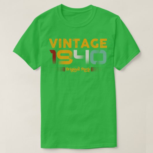 ヴィンテージ1940オリジナルパーツファミリー誕生日ギフト Tシャツ (デザイン正面)
