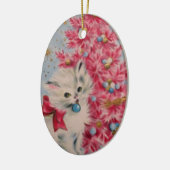 ヴィンテージ1940クリスマスキャット セラミックオーナメント (左)