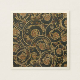 ヴィンテージ1940年フランスの織物 スタンダードカクテルナプキン