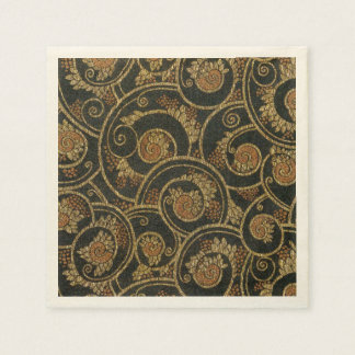 ヴィンテージ1940年フランスの織物 スタンダードカクテルナプキン