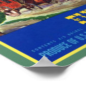 ヴィンテージ1940年代のステージコーチファインフルーツ ポスター (角)