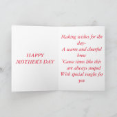 ヴィンテージ1940年代の母の日のグリーティングカード カード (内部)