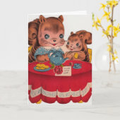 ヴィンテージ1940年代の母の日のグリーティングカード カード (黄色い花)