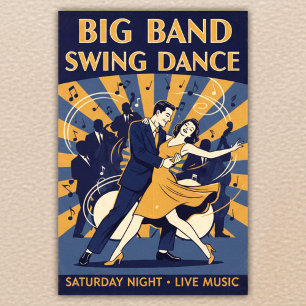 ヴィンテージ1940年代スイングダンスポスター ポスター