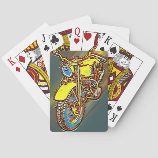 ヴィンテージ1940年代バイク トランプ (裏面)