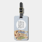 ヴィンテージ1940年代ファッション ラゲッジタグ (正面縦)