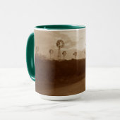 ヴィンテージ1940年代風車農場、カーフェンダー写真付き マグカップ (正面左)