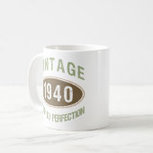 ヴィンテージ1940 80誕生日 コーヒーマグカップ (正面左)