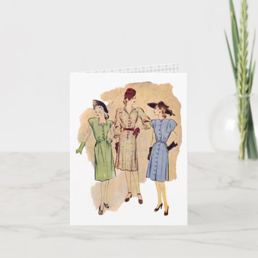 ヴィンテージ1940sファッションカード カード (正面)