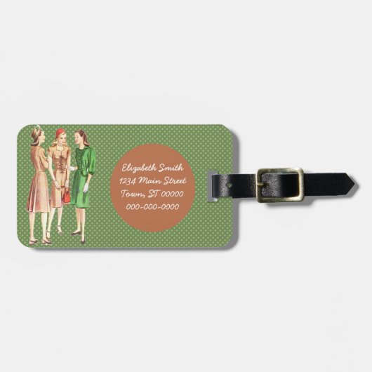 ヴィンテージ1940sファッションV2 ラゲッジタグ (正面横)