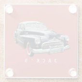 ヴィンテージ1940sブラックブイックカスタム ガラスコースター (裏面)