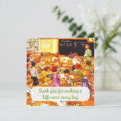 ヴィンテージ1940s教室ありがとうご先生カード サンキューカード (スタンド正面)