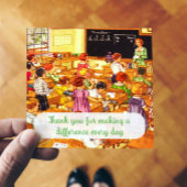 ヴィンテージ1940s教室ありがとうご先生カード サンキューカード