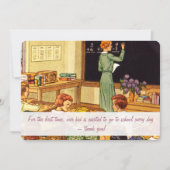 ヴィンテージ1940s教室ありがとうご先生カード 招待状 (正面)