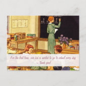 ヴィンテージ1940s教室ありがとう先生 ポストカード (正面)