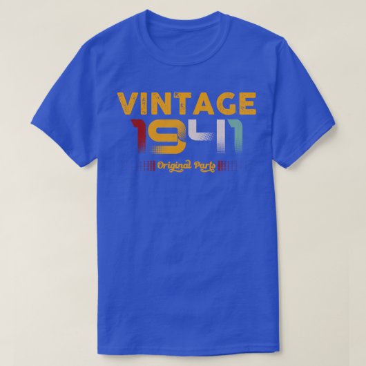 ヴィンテージ1941オリジナルパーツファミリー誕生日ギフト Tシャツ (デザイン正面)
