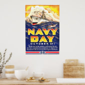 ヴィンテージ1941年海軍の日のポスターWWII ポスター (キッチン)