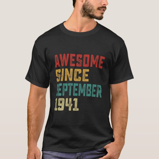 ヴィンテージ1941年9素晴らし月以来80歳 Tシャツ (正面)