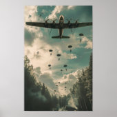 ヴィンテージ1941軍隊飛行機飛んでいるポスター ポスター (正面)