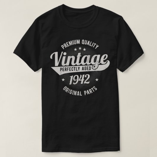 ヴィンテージ1942年82誕生日設立 Tシャツ (デザイン正面)