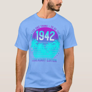 ヴィンテージ1942誕生日79thエステティックサンセットパーム tシャツ