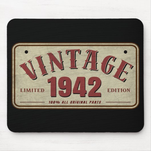 ヴィンテージ1942限定版純正パーツ使用 マウスパッド (正面)