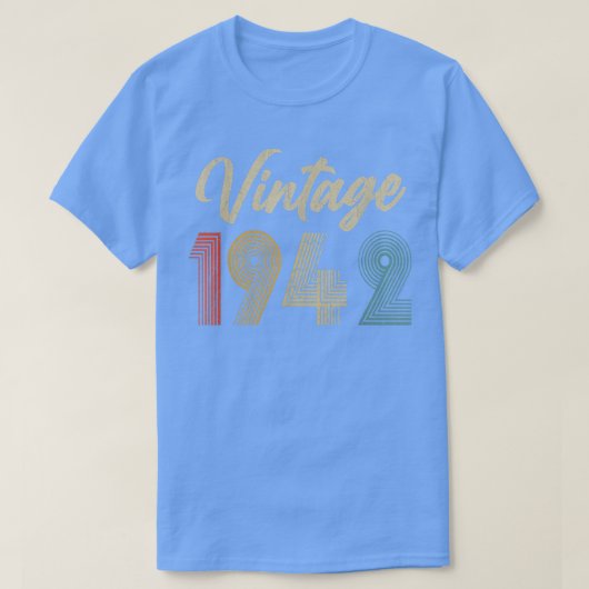 ヴィンテージ1942 1942 80誕生日ギフト80アイ Tシャツ (デザイン正面)