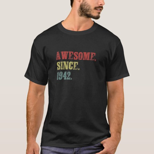 ヴィンテージ1942 80年素晴らし誕生日ギフトF Tシャツ (正面)