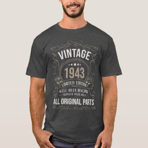 ヴィンテージ1943 78th誕生日全オリジナル部品 tシャツ