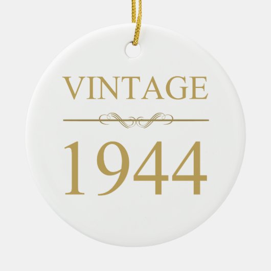 ヴィンテージ1944 80誕生日 セラミックオーナメント (正面)