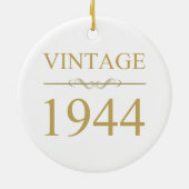 ヴィンテージ1944 80誕生日 セラミックオーナメント (裏面)
