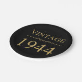 ヴィンテージ1944 80誕生日 ペーパープレート (アングル)