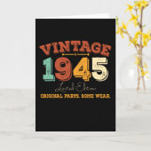 ヴィンテージ1945オリジナル部品おもしろい誕生日ギフト カード (黄色い花)