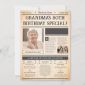 ヴィンテージ1945 80誕生日ポスター – パーソナライズされた G シーズンカード (正面)