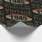ヴィンテージ1945 80誕生日 ラッピングペーパー (角)