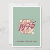 ヴィンテージ1945 80th誕生日パーティー招待ティール（緑がかった色） 招待状 (裏面)