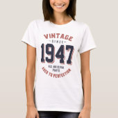 ヴィンテージ1947年以来の誕生日ギフト Tシャツ (正面)