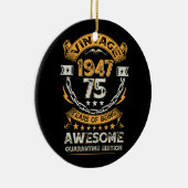 ヴィンテージ1947年75誕生日75歳 セラミックオーナメント (右)