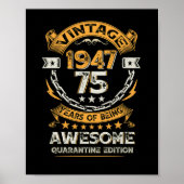 ヴィンテージ1947年75誕生日75歳 ポスター (正面)