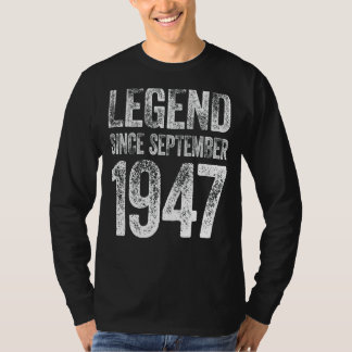 ヴィンテージ1947誕生日9月の生まれ伝説以来 Tシャツ