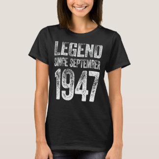 ヴィンテージ1947誕生日9月の生まれ伝説以来 Tシャツ