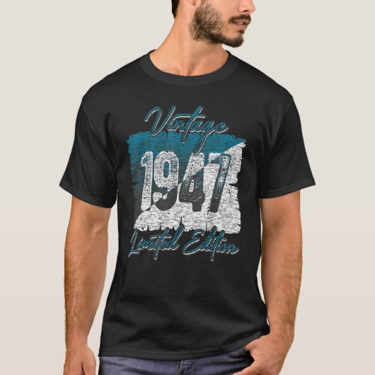 ヴィンテージ1947限定版76歳76th Birt Tシャツ (正面)