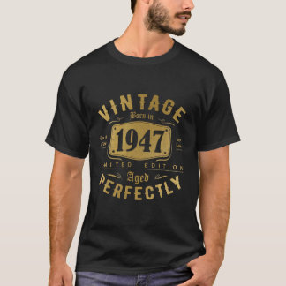 ヴィンテージ1947 クラシック誕生日1947 Biの73番目の Tシャツ